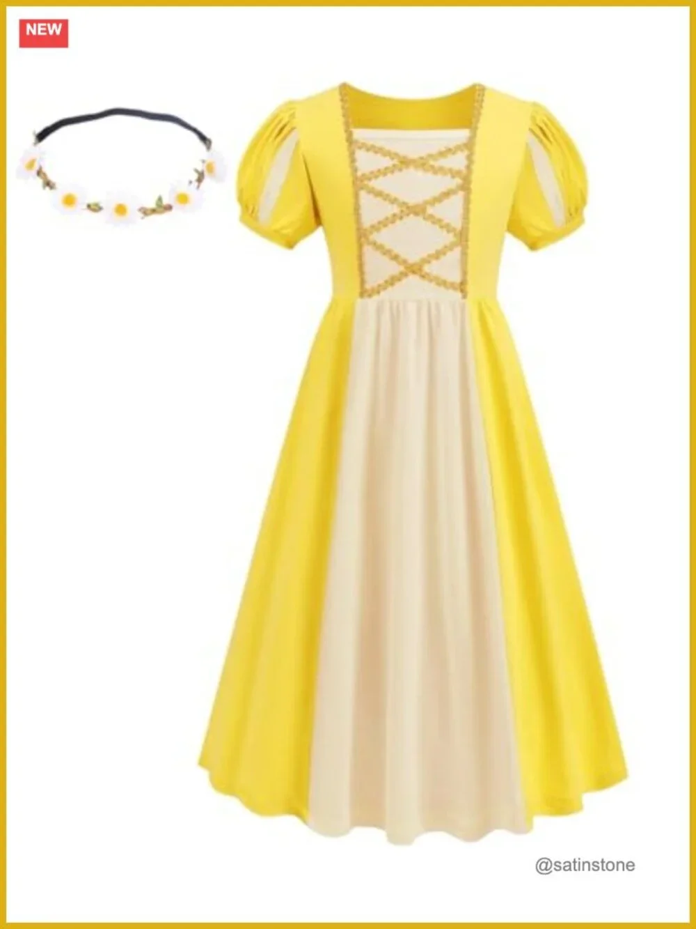 Girls Medieval Princess Dress Renaissance Irish Costume Fancy Gown Cotton